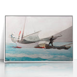 Stowing Sail Nautical Realism Art Print - Winslow Homer Maritime Canvas