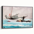 Stowing Sail Nautical Realism Art Print - Winslow Homer Maritime Canvas