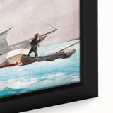 Stowing Sail Nautical Realism Art Print - Winslow Homer Maritime Canvas