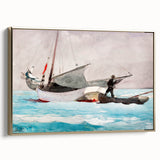Stowing Sail Nautical Realism Art Print - Winslow Homer Maritime Canvas