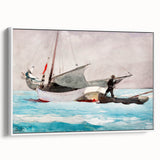 Stowing Sail Nautical Realism Art Print - Winslow Homer Maritime Canvas