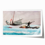 Stowing Sail Nautical Realism Art Print - Winslow Homer Maritime Canvas