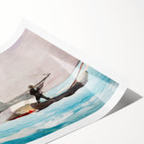 Stowing Sail Nautical Realism Art Print - Winslow Homer Maritime Canvas