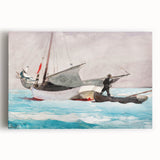 Stowing Sail Nautical Realism Art Print - Winslow Homer Maritime Canvas