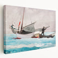 Stowing Sail Nautical Realism Art Print - Winslow Homer Maritime Canvas