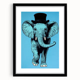 Boys Wall Art Prints - Stylish Elephant Kids Room Art Decor