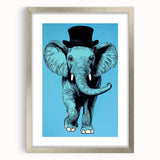 Boys Wall Art Prints - Stylish Elephant Kids Room Art Decor