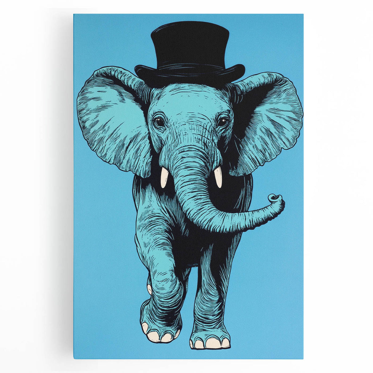 Boys Wall Art Prints - Stylish Elephant Kids Room Art Decor