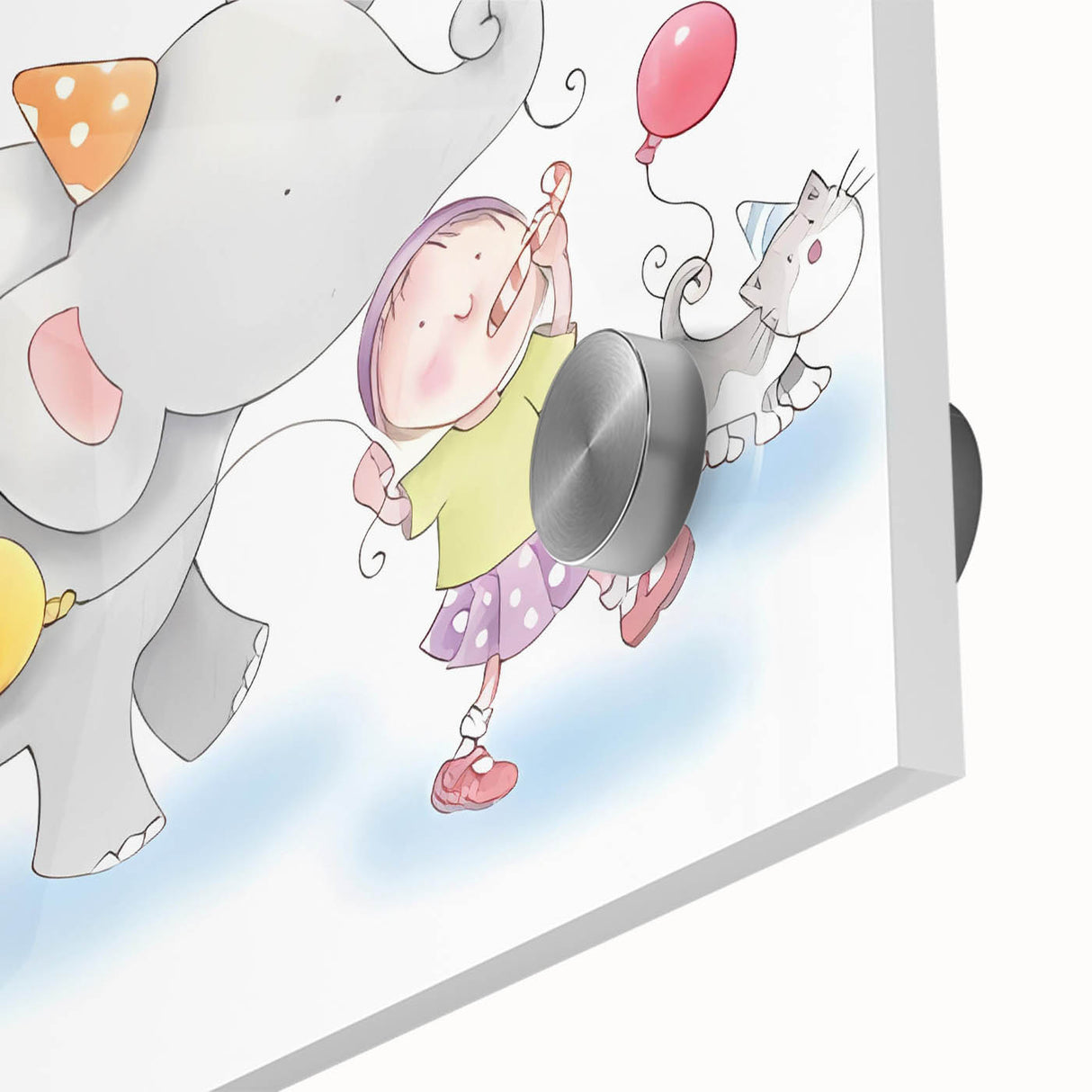 Cheerful Animal Parade Nursery Wall Art - Kids Room Prints