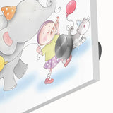 Cheerful Animal Parade Nursery Wall Art - Kids Room Prints