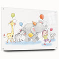 Cheerful Animal Parade Nursery Wall Art - Kids Room Prints