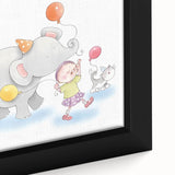 Cheerful Animal Parade Nursery Wall Art - Kids Room Prints