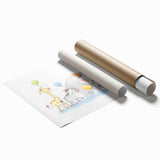 Cheerful Animal Parade Nursery Wall Art - Kids Room Prints