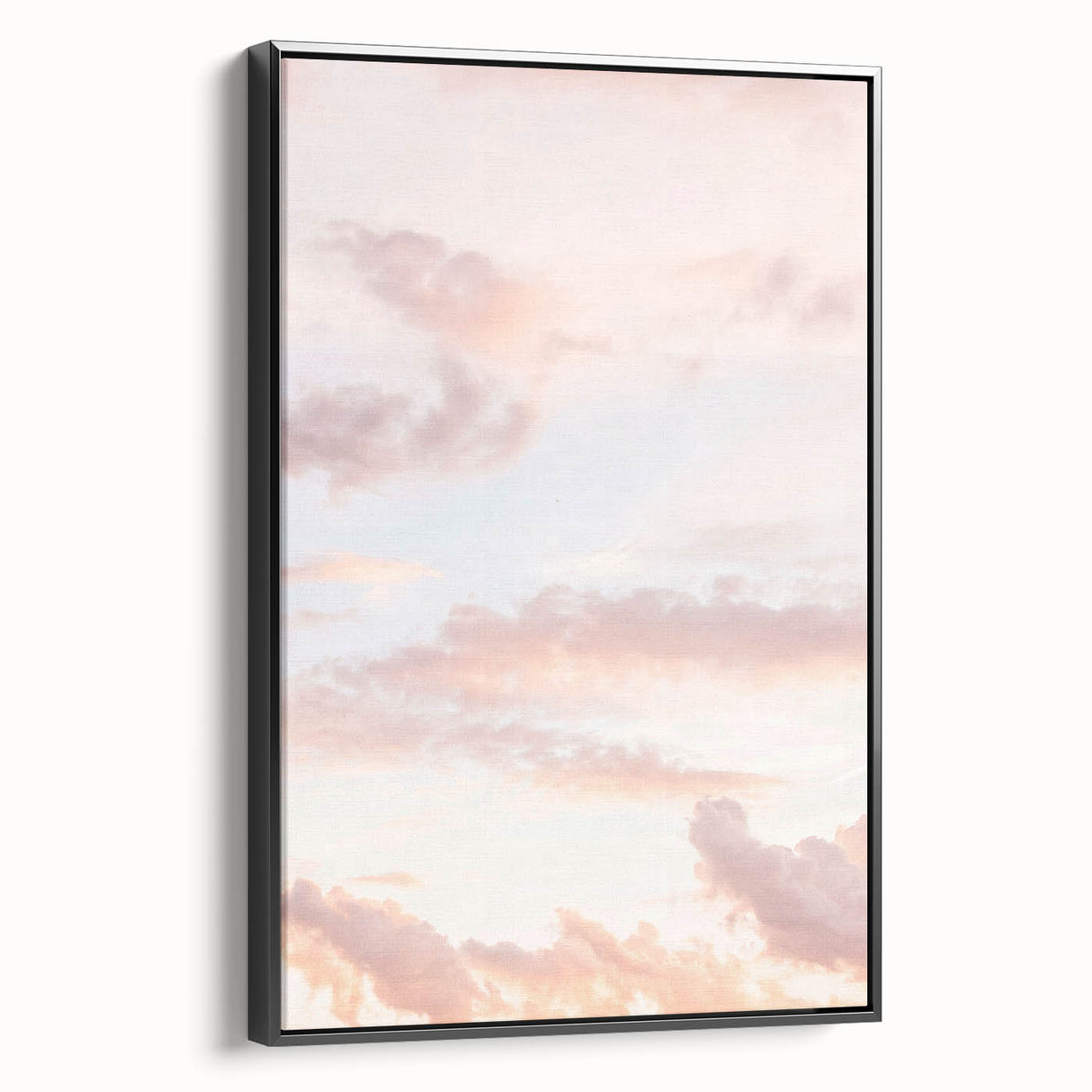 Black and white landscape painting on a framed canvas, featuring a serene tree-lined horizon, ideal for bedroom wall decor.