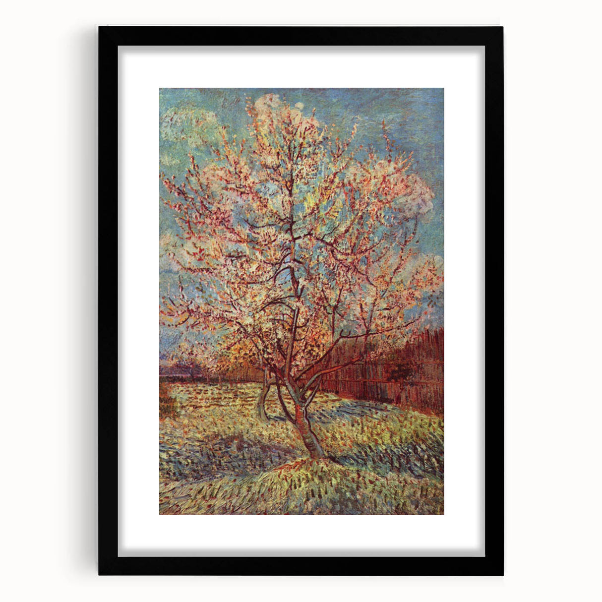 Extra large framed abstract art print featuring a textured, colorful palette, ideal for living room decor.