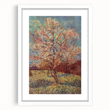 Abstract art print of swirling blue and yellow patterns, framed in white, suitable for bedroom or dining room decor.