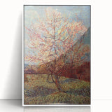 Art deco poster of Van Gogh's Starry Night interpretation in acrylic, featuring vibrant blue and yellow tones.