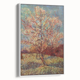 Framed canvas depicting a Van Gogh-inspired vintage poster art with a vivid color palette, ideal for living room decor.