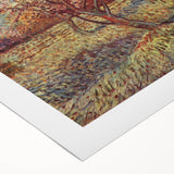 Art deco poster of a starry night sky in blue and yellow hues on rolled canvas, suitable for dining room wall art.