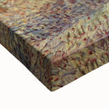 Close-up of a large art piece featuring a black and white landscape painting on stretched canvas, suitable for bedroom decor.