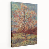 Side view of a Vincent van Gogh inspired painting on stretched canvas, featuring vibrant, swirling blue and yellow tones.