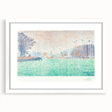 Modern Wall Art of a Tranquil Waterfront Scene - Abstract Modern Decor