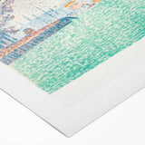 Modern Wall Art of a Tranquil Waterfront Scene - Abstract Modern Decor