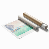 Modern Wall Art of a Tranquil Waterfront Scene - Abstract Modern Decor