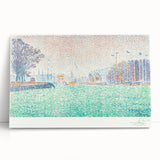 Modern Wall Art of a Tranquil Waterfront Scene - Abstract Modern Decor