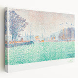 Modern Wall Art of a Tranquil Waterfront Scene - Abstract Modern Decor