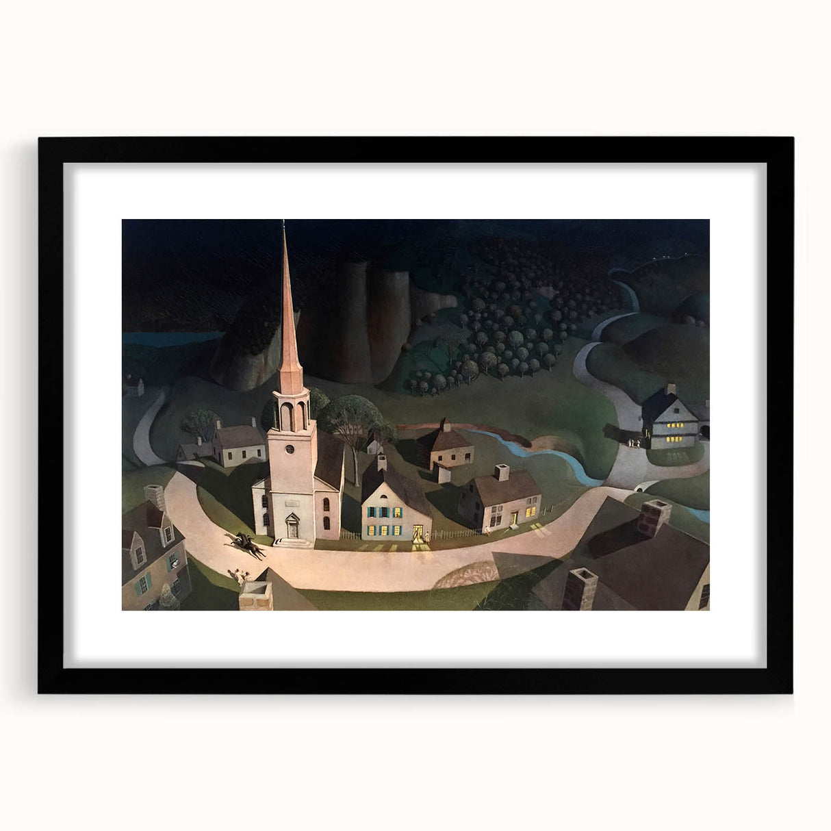 Modern Wall Art of Paul Revere’s Midnight Ride - Contemporary Design