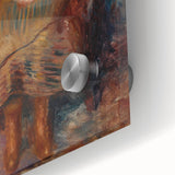 Modern Wall Art - Woman Seated on Red Sofa in Vibrant Impressionist Style