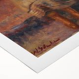 Modern Wall Art - Woman Seated on Red Sofa in Vibrant Impressionist Style