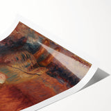 Modern Wall Art - Woman Seated on Red Sofa in Vibrant Impressionist Style