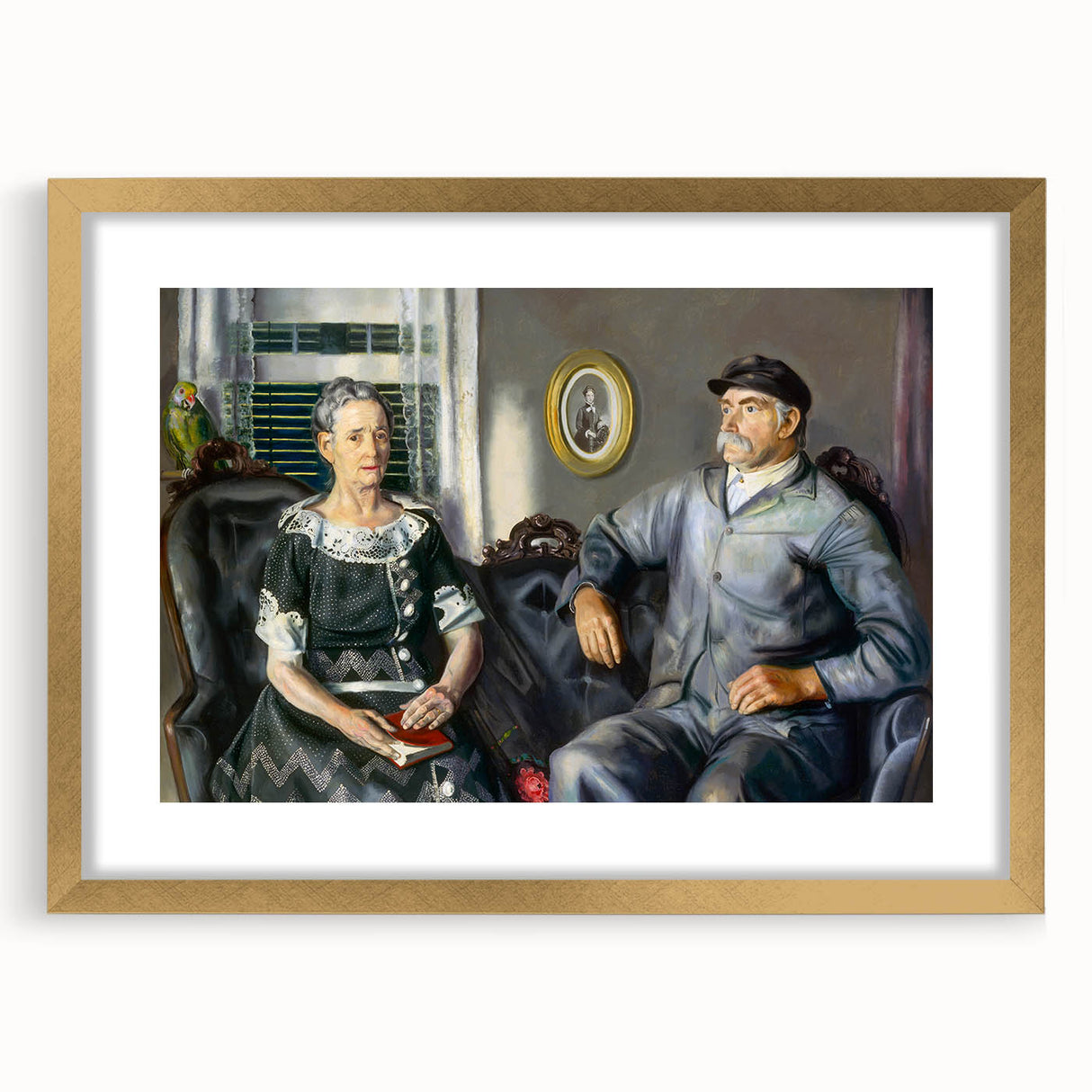 Modern Wall Art of Classic Portrait Couple - Abstract Contemporary Style