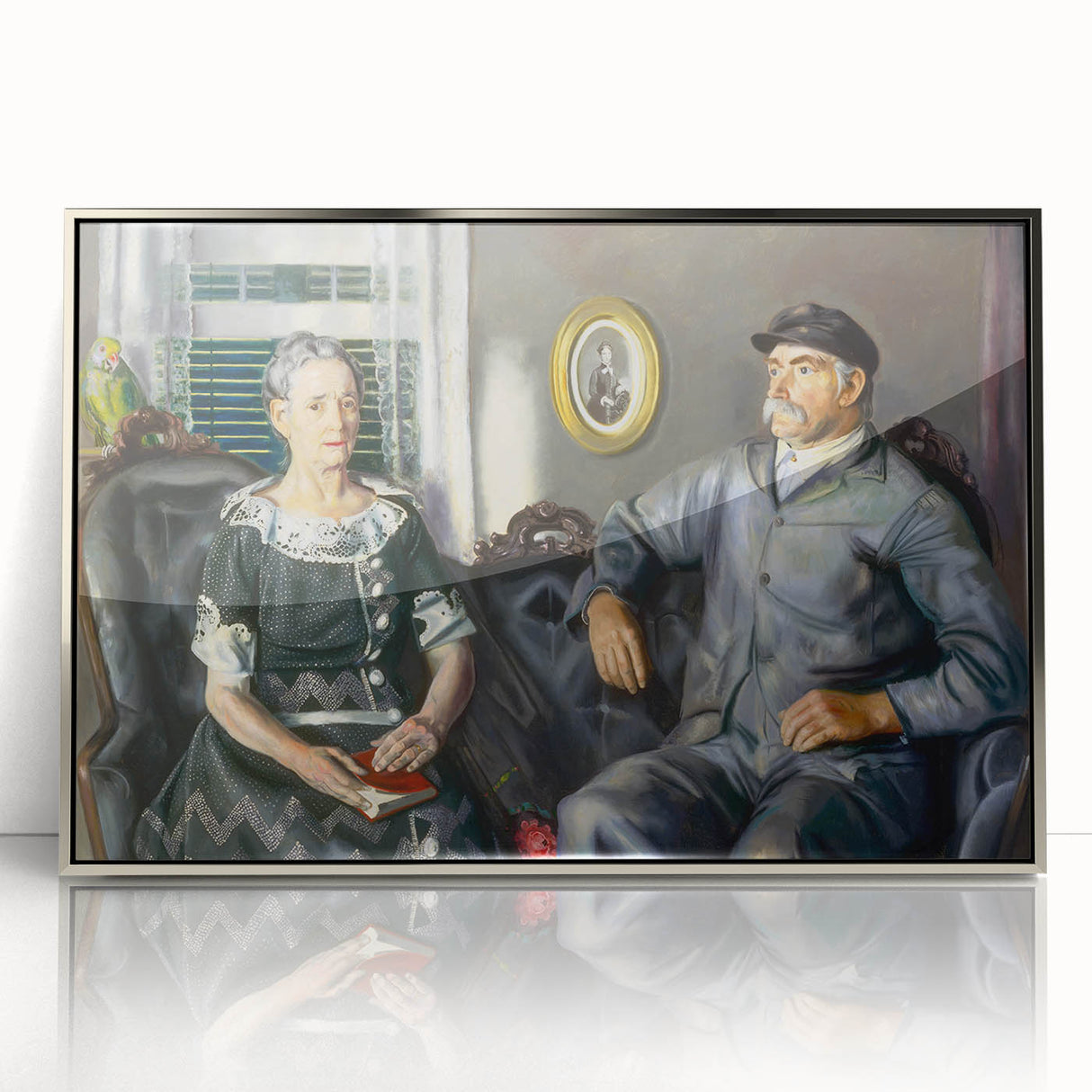 Modern Wall Art of Classic Portrait Couple - Abstract Contemporary Style