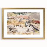 Modern Wall Art of Oxfordshire Landscape - Abstract Minimalist Decor