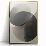 Modern Dining Room Wall Art – Abstract Black & Gray Geometry