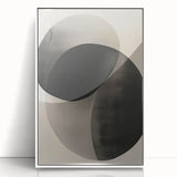 Modern Dining Room Wall Art – Abstract Black & Gray Geometry