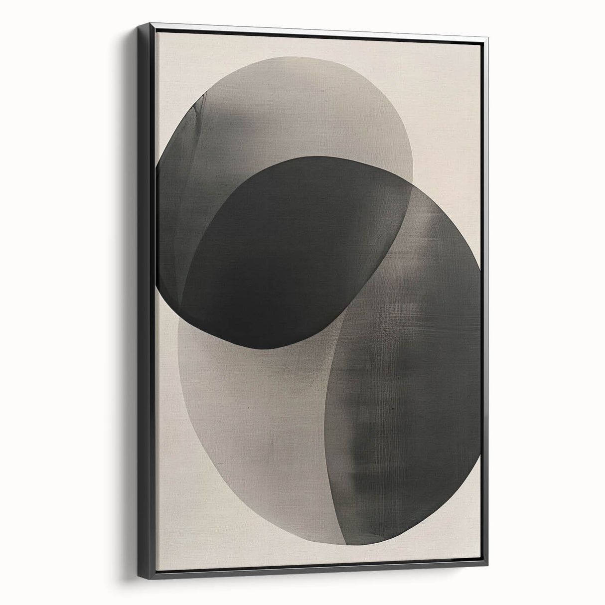 Modern Dining Room Wall Art – Abstract Black & Gray Geometry