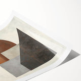 Minimalist Geometric Living Room Wall Art – Brown & Gray Canvas