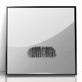 Office Canvas Prints – Minimalist Black and White Winter Scene