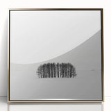 Office Canvas Prints – Minimalist Black and White Winter Scene