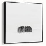 Office Canvas Prints – Minimalist Black and White Winter Scene