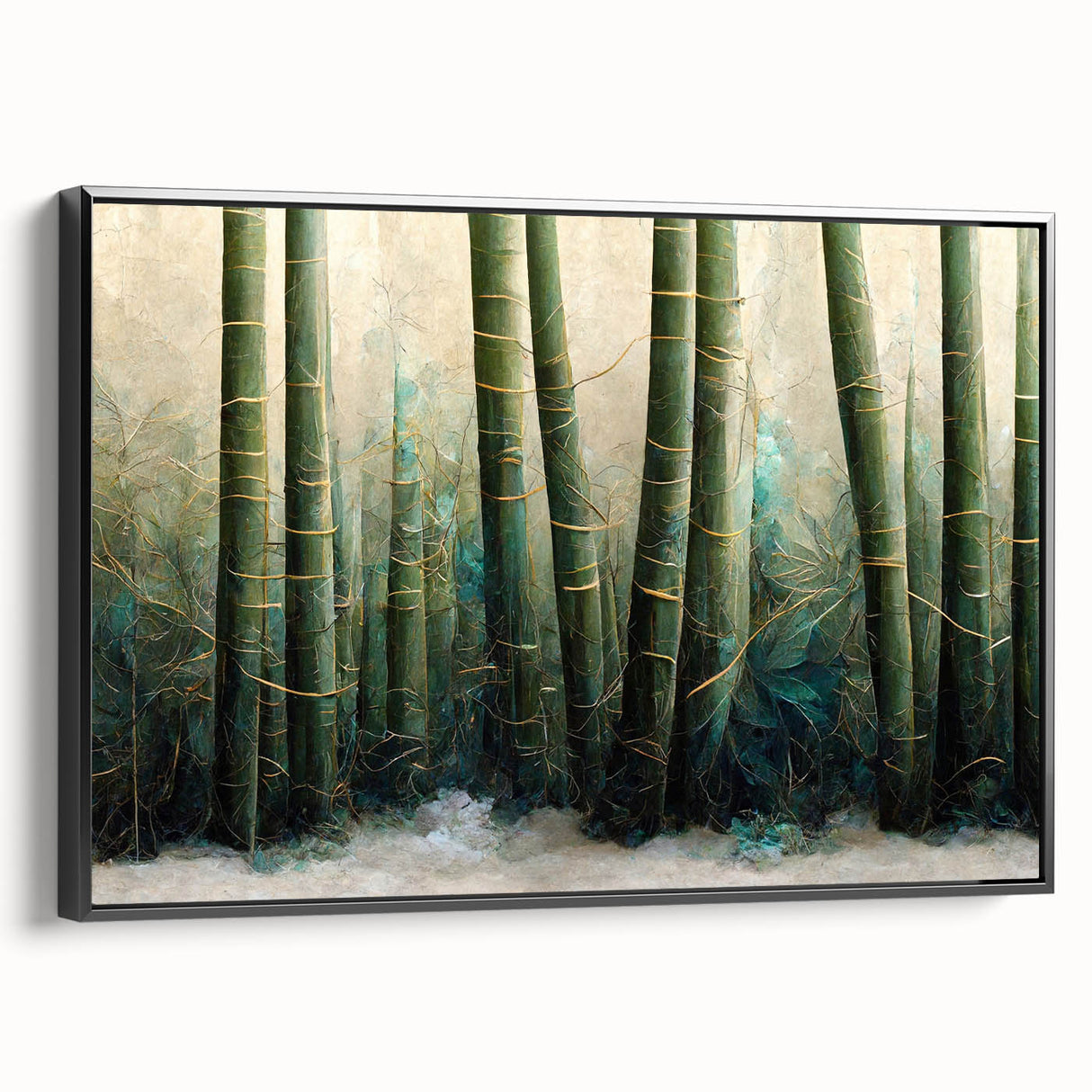 Framed abstract floral wall art in vibrant colors, showcasing intricate designs on a black canvas, viewed from the side. Ideal for modern home decor.