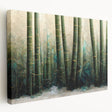 Stretched canvas wall art showcasing an abstract floral design in vibrant colors, displayed from a side view, perfect for modern home decor.