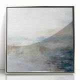 Framed abstract geometric wall art in silver with intricate patterns and modern design, perfect for contemporary home decor or office aesthetics.