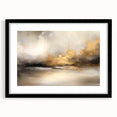 Abstract landscape wall art framed in black with a mat, showcasing vibrant colors and fluid shapes, perfect for modern home decor.