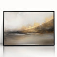 Framed abstract landscape wall art featuring vibrant colors and geometric shapes, displayed from the front with a sleek black frame, perfect for modern home decor.