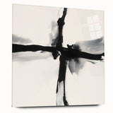 Contemporary Abstract Canvas – Minimal Cross Expression